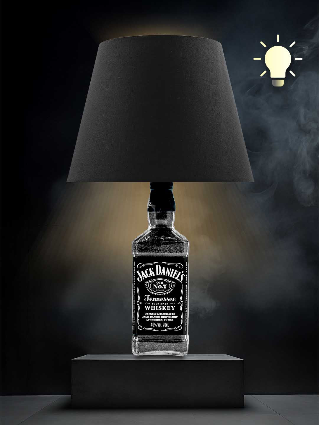 Jack Daniels Tischlampe (Schwarz, warmweiß)