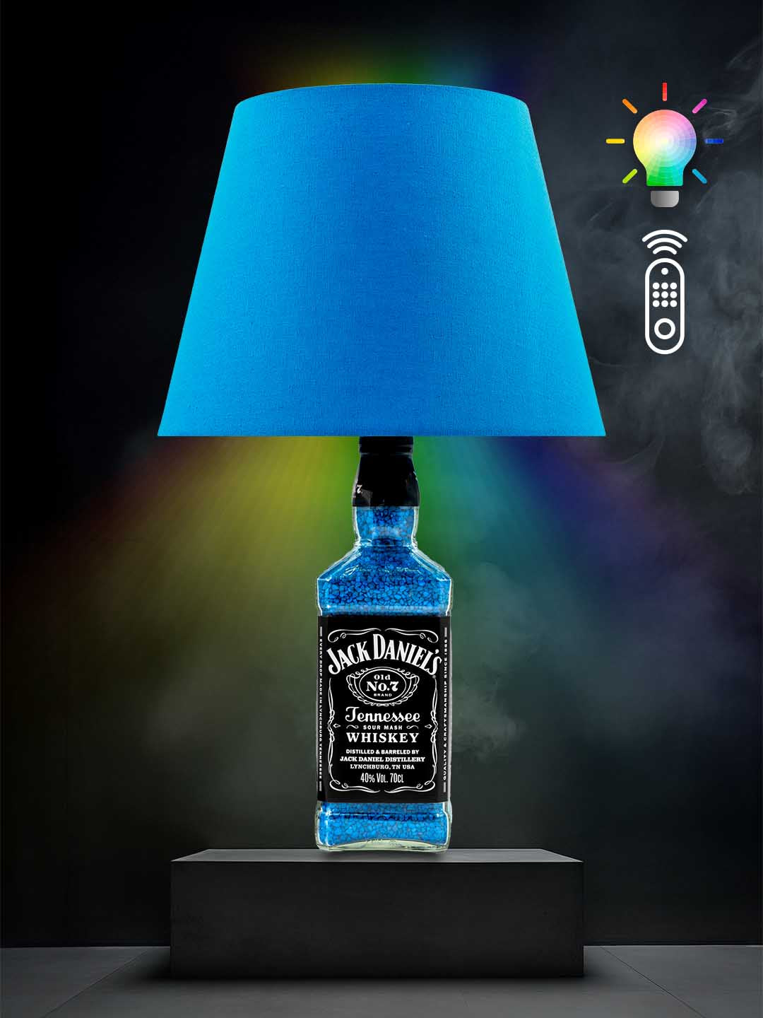 Jack Daniels Tischlampe (Blau, RGB)